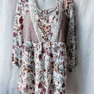 Absolutely famous Floral Bohemian Blouse - Multicolor size M